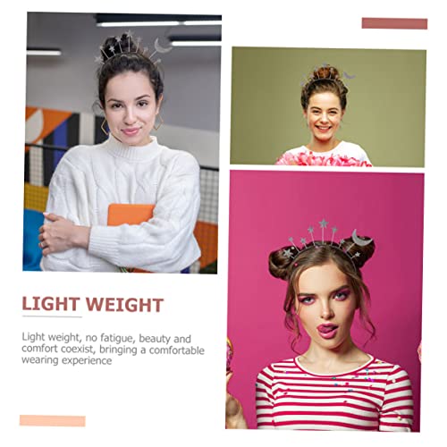 BESTYASH 8 Stück Teiliges Stern mond haarreifen Leicht Glitzernd Langlebig Komfortabel Modischer Haarschmuck für Mädchen für Partys und Festliche Anlässe von BESTYASH