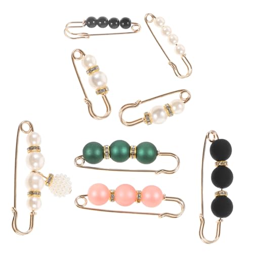 BESTYASH 8 Stück Teiliges Taillen broschen Perlen Verstellbare Hosenbund clips zur Taillenverkleinerung Rutschfeste Sicherheitsnadeln für Kleidungsfixierung bei Alltag Party und Business von BESTYASH