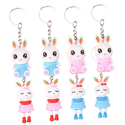 BESTYASH 8St Hase Schlüsselanhänger Auto-Schlüsselanhänger Schlüsselanhänger für Hasen Easter Bunny zarter Schlüsselanhänger Schlüsselanhänger weiches Gummi von BESTYASH