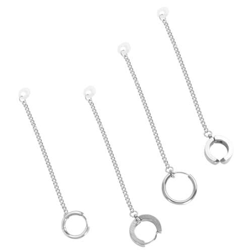 BESTYASH 9 Stück Teiliges Titanstahl Ohrclip Kabellose Anti verlust Ohrhaken Modische Hautfreundliche Ohrschmuck für Sport und Alltag Langlebig Verblassungsfrei ohne Ohrloch Silberfarben von BESTYASH