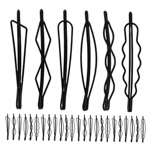 BESTYASH 90 Stück Teiliges Haarnadeln Schwarz Metall Haarklammern Leichtes Design Für Frauen Und Mädchen Strähnen Fixieren Für Alltag Und Hochzeit von BESTYASH