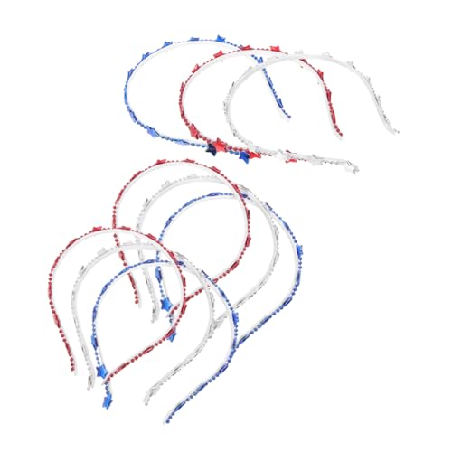 BESTYASH 9stücke Teiliges Patriotische Haarreifen Für Unabhängigkeitstag Rote Weiße Und Blaue Ketten-haarbänder Für Frauen Und Mädchen Für Feierlichkeiten Und Feste von BESTYASH