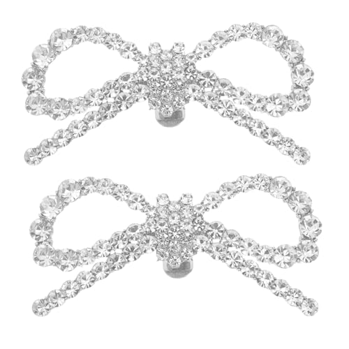 BESTYASH Abnehmbare Schuhclips mit Funkelnden Strass bowknot schleifen Elegante Hochzeitsschuh deko für Pumps Damen Vielseitig für Braut High Heels DIY Schmuckaccessoires von BESTYASH