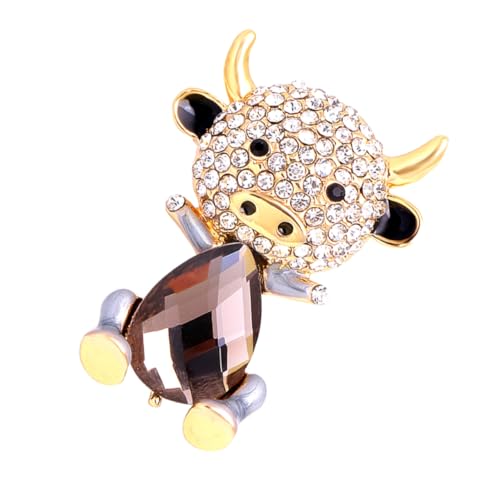 BESTYASH Alloy Rinds brosche mit Tropföl und Diamantbesatz Niedliche Anstecknadel für Damen Modisches Accessoire für Kleidung Taschen Hochzeiten und Festlichkeiten von BESTYASH