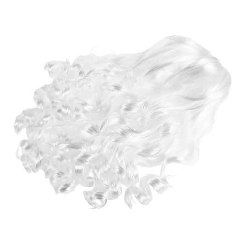 BESTYASH Perücken Für Alte Männer Lange Gewellte Haare Weihnachtsmann-perücke Für Damen Und Herren Lustiges Kostüm Accessoire Für Halloween Und Partys von BESTYASH