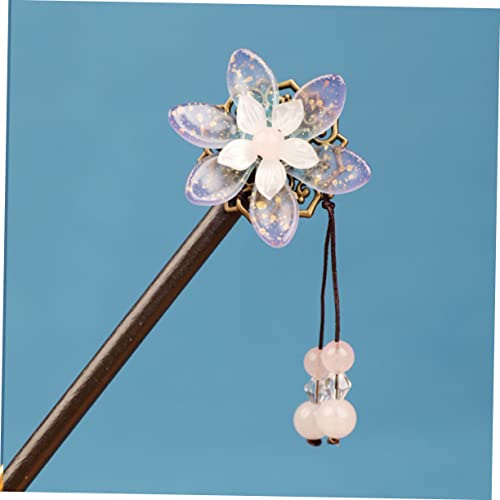 BESTYASH Antike Haarnadel Gewellte Haarnadeln Baumelnde Haarnadel Blumenquasten Haarstab Haarspangen Für Blumen Haarstab Damen Haarstäbe Haarknotenstab Haarstab von BESTYASH