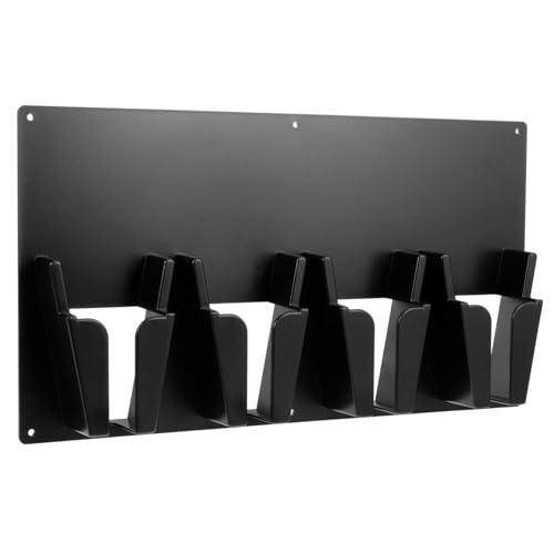 BESTYASH Aufbewahrungsbox für Haarschneidemaschinen Schermaschinen Clipper Haarschneider Scherenhalter Friseur-Organizer-Station Friseursalon-Tool-Organizer Hakenwerkzeugregal PVC Schwarz von BESTYASH