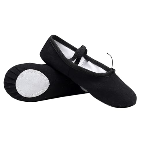BESTYASH Ballettschuhe Leicht rutschfest Atmungsaktiv mit Elastischem Band Flexible Canvas Tanzschläppchen für Yoga und Ballett Schwarz Komfortabel und Strapazierfähig BESTYASH Ballettschuhe Leicht rutschfest Atmungsaktiv mit Elastischem Band Flexible Canvas Tanzschläppchen für Yoga und Ballett Schwarz Komfortabel und Strapazierfähig von BESTYASH