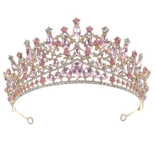 BESTYASH Barock Braut Tiara Krone mit Funkelnden Strasssteinen Leichtes Stirnband für Hochzeit Geburtstag Party und Festliche Anlässe Eleganter Kopfschmuck für Damen und Mädchen von BESTYASH