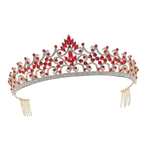 BESTYASH Barockstil Braut Tiara Strass Prinzessin Haarschmuck Leicht und Kompakt Damen Hochzeitsschmuck Festzug Party von BESTYASH