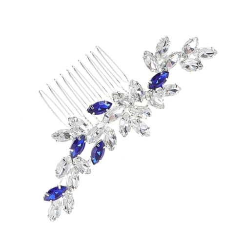 BESTYASH Blauer Strass Haarkamm Brautschmuck aus Legierung Eleganter Hochzeit Haarschmuck für Damen Brautjungfern Party und Besondere Anlässe von BESTYASH
