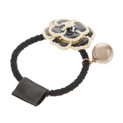 BESTYASH Blumen Haargummi Elastisches Haarseil für Pferdeschwanzhalter mit Perlen Haarband Haar Accessoire für Damen Blumendekor von BESTYASH