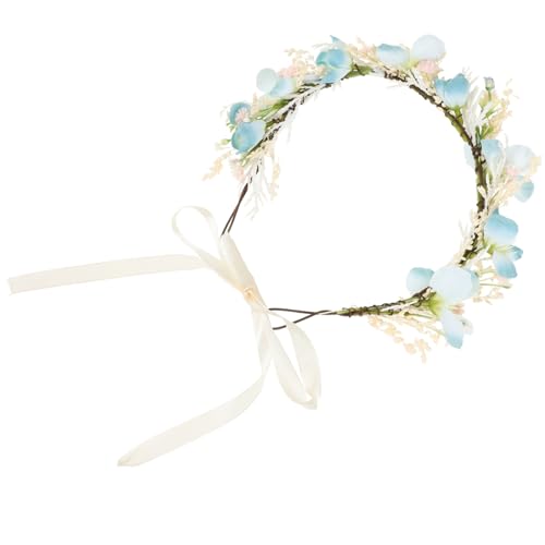 BESTYASH Blumenkrone Tiara Blumenkranz Stirnband Blumenstirnbänder Für Frauen Hochzeit Haarschmuck Haarschmuck Für Hochzeit Blumengirlande Stirnbänder Blumenhaarband Rosenkopfschmuck von BESTYASH