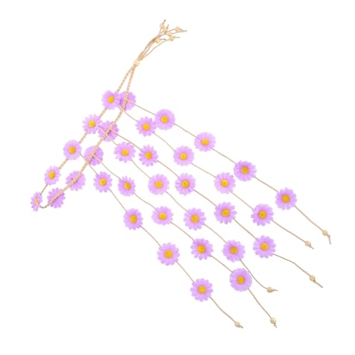 BESTYASH Böhmisches Sonnenblumen Haarband für Damen Verstellbares Daisy Stirnband Hippie Kopfschmuck für Strandpartys Blumenkranz Haarschmuck Haarreif mit Romantischem Design von BESTYASH