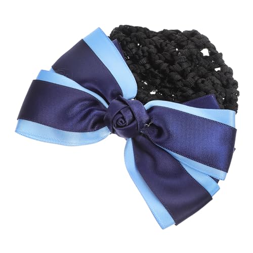 BESTYASH Bogenkopfblume Blumen- Netz Haarzubehör Farbe Brötchenabdeckungsclip Chiffon Mädchen Frauenclip Styling Blau Haarbrötchenhalter Haarabdeckung Stoff von BESTYASH