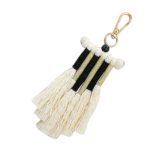 BESTYASH Quaste Schlüsselanhänger Baumwollfaden Handtasche Charm Anhänger Tasche Ornament Schlüsselanhänger Hängen von BESTYASH