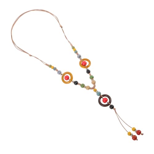 BESTYASH Boho Halskette für Frauen Vintage Lange Quaste Anhänger Kette mit Bunten Perlen für Pullover und Strandlooks Strapazierfähig und Leicht Perfektes Schmuckstück für von BESTYASH