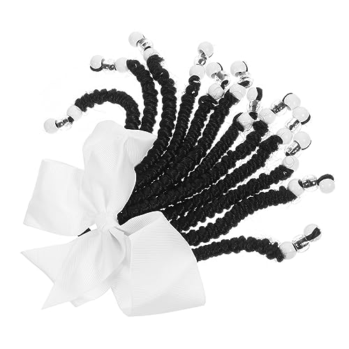 BESTYASH Braids Haarverlängerung Mit Großem Schleifenknopf Und Perlen-pferdeschwanz Für Junge Mädchen Synthetisches Haarteil Für Stilvolle Looks Und Besondere Anlässe von BESTYASH