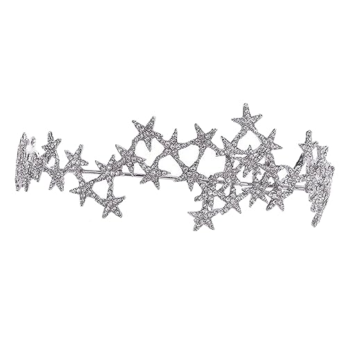 BESTYASH Braut Haarreif Damen Hochzeits Kopfschmuck Strass Haarschmuck Party Haar Silber Kopfschmuck Für Hochzeit von BESTYASH