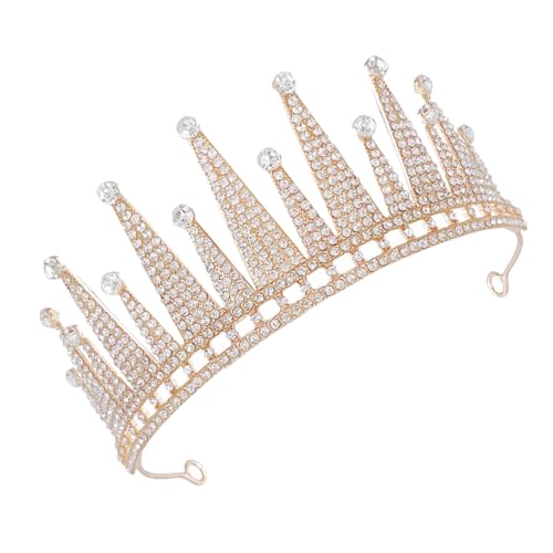 BESTYASH Brautkrone Mit Strass Für Frauen Hochzeit Festzugskrone Kronenstirnband Für Damen Prom Krone Kopfbedeckung Mit Kristallverzierung von BESTYASH