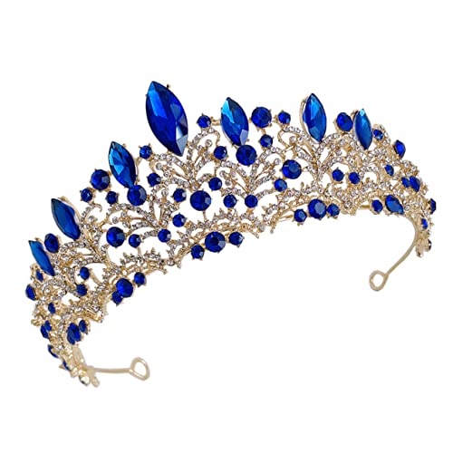 BESTYASH Brautkrone mit Tiara für Hochzeiten Geburtstagsfeiern Haaraccessoire für Damen Funkelnder Kopfschmuck Einfach zu Perfektes Brautaccessoire von BESTYASH