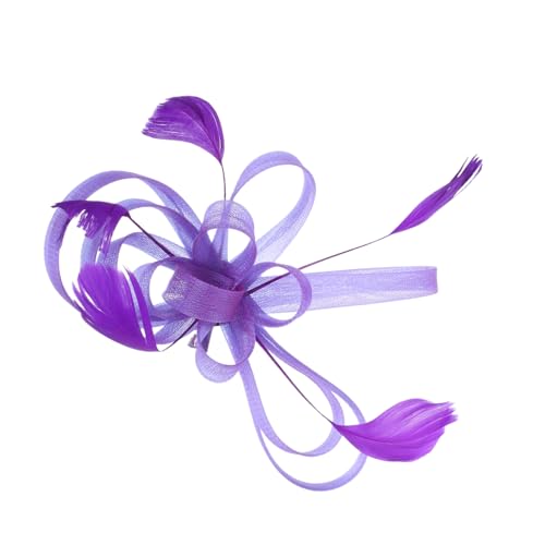 BESTYASH Bridal Fascinator Haarklammer Elegant Netzstoff Federn Leicht Handgefertigt Hochzeitskopfschmuck Damen Accessoire Vielseitig Kombinierbar von BESTYASH