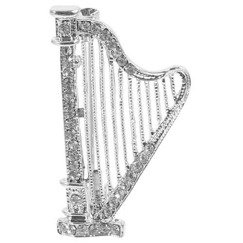 BESTYASH Brosche für Musik instrumente Musikspielzeug Strasssteine Glocke musikinstrument Musikinstrumente hutanstecker hut anstecker Frauen Brosche Strasskorsage Legierung Silver von BESTYASH