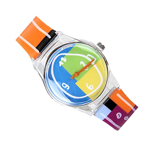 BESTYASH Bunte Kinderuhr Aus Farbmusteruhr Für Studenten Verstellbares Armband Präzises Uhrwerkmechanismus Geeignet Für Junge Mädchen von BESTYASH