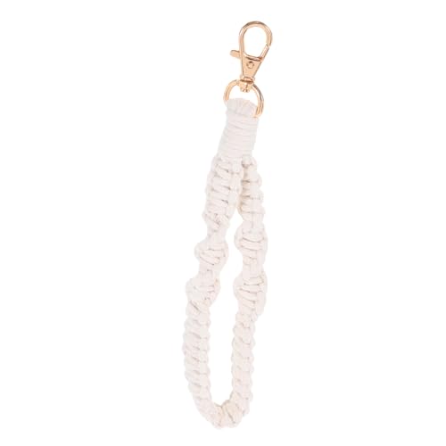 BESTYASH Bunte Makramee Schlüsselanhänger für Schlüssel und Handys Elastisches Telefon Lanyard Handgewebtes Armband Dekorativer Anhänger Mehrfarbig für Mädchen von BESTYASH