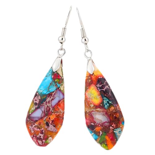 BESTYASH Bunte Tropfenstein Ohrringe Damen Boho Stil Leicht Elegant Für Strand Party Hochzeit Alltag von BESTYASH