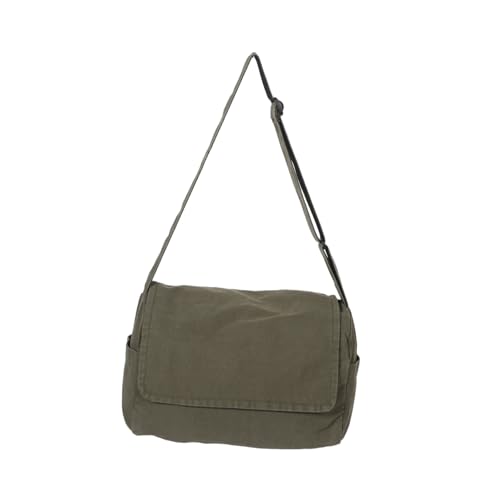 BESTYASH Canvas Schultertasche Damen und Herren Vintage Messenger Bag Crossbody Umhängetasche Groß für Uni Alltag und Reise mit Verstellbarem Riemen und Klassischem Design von BESTYASH