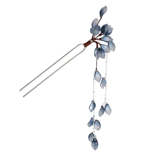 BESTYASH Chinesische Haarnadel mit Blumenmotiv Langlebiger Glasiertem Quasten Haarstab für Langes Haar Eleganter Haarschmuck im Antiken Stil Geeignet für Frauen und Festliche Anlässe von BESTYASH