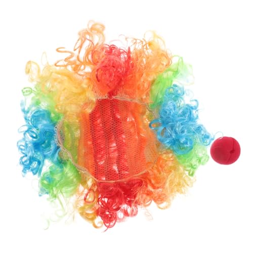BESTYASH Clown Kostüm Mit Clown Perücke Und Nase Für Halloween Und Rollenspiel Outfit Für Mädchen Und Erwachsene Für -partys Und Kostümpartys von BESTYASH