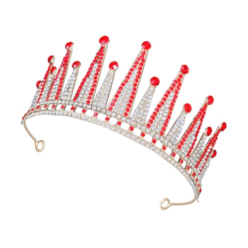 BESTYASH Cosplay-Zubehör Prinzessin groß Junggesellin Königin für Hochzeitsbrautkrone Kopfbedeckung mit Strasskrone Brautkrone aus Strass Brautkrone jäten Zinklegierung rot BESTYASH Cosplay-Zubehör Prinzessin groß Junggesellin Königin für Hochzeitsbrautkrone Kopfbedeckung mit Strasskrone Brautkrone aus Strass Brautkrone jäten Zinklegierung rot von BESTYASH