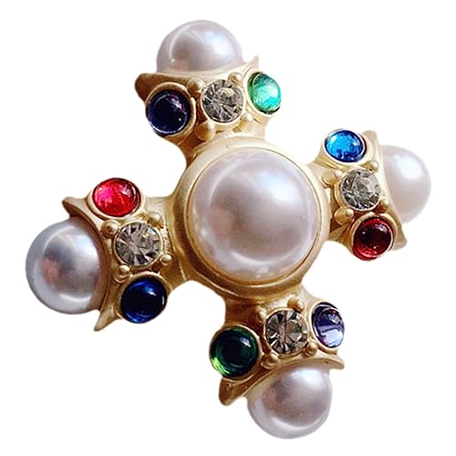 BESTYASH Cross Brooch Pin Mit Perlen Elegante Barock Brosche Für Frauen Für Hochzeiten Weihnachten Und Festlichkeiten Einzigartige Anstecknadel Für Besonderen Anlass von BESTYASH