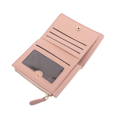 BESTYASH Damen Geldbörse mit Süßer Stickerei Kompakt Gefaltet PU Münzfach und Kartenhalter Tragbares Portemonnaie für Alltag und Reisen Praktische Aufbewahrung für Münzen und Karten von BESTYASH