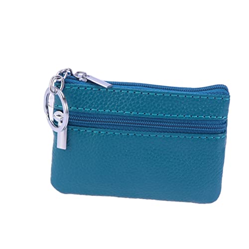 BESTYASH Damen Münzbörse Aus Echtem Leder Multifunktionale Bus-Tasche Kleine Reisetasche Mit Reißverschluss Für Kosmetik Und Karten Elegantem See-blau von BESTYASH