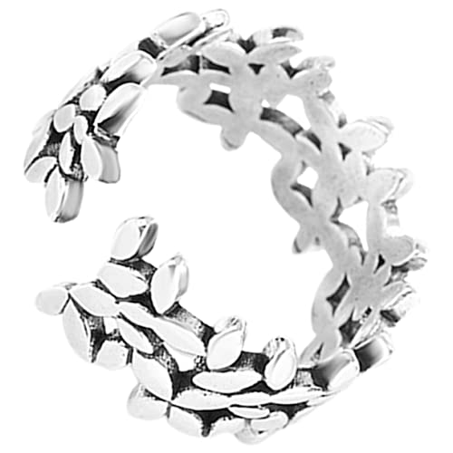 BESTYASH Damen Ring mit Blattdesign Verstellbar Minimalistischer Finger Ring Hochwertigem Langlebig Komfortabel von BESTYASH