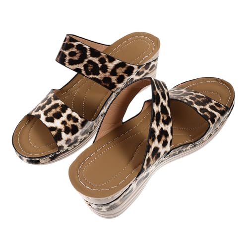 BESTYASH Damen Sandalen Keilabsatz Leopardmuster Sommer Wedges Atmungsaktiv Rutschfest Strand Party Freizeit Schuhe BESTYASH Damen Sandalen Keilabsatz Leopardmuster Sommer Wedges Atmungsaktiv Rutschfest Strand Party Freizeit Schuhe von BESTYASH