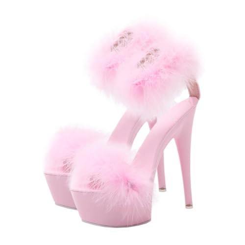 BESTYASH Damen Sandaletten mit Superhohem Absatz Rutschfest Atmungsaktiv für Party und Alltag Modisch Strapazierfähig Eleganter Look Zufällige Farbe von BESTYASH