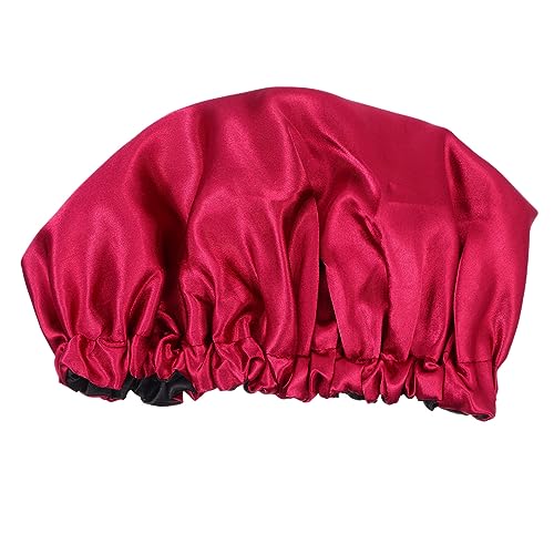 BESTYASH Damen Schlafhaube aus Satin Doppelseitige Elastische Mütze Haarschonend für Langes und Kurzes Haar Bequem und Atmungsaktiv zum Schlafen für Pflege von BESTYASH