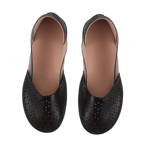 BESTYASH Damen Sommer Wedges Sandalen Atmungsaktive Luftige Keilabsatz Schuhe mit Rundzehen und Hohlraummuster Bequeme Niedrige Absatz Sandaletten für Alltag und Freizeit von BESTYASH