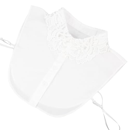BESTYASH Damen Spitzen Fake Kragen Halbshirt Abnehmbarer Dekorativer Blusenkragen Elegant für Büro Freizeit Alltag von BESTYASH