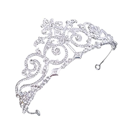 BESTYASH Damen Tiara mit Strasssteinen Braut Krone Haarreif für Hochzeit Party Fotoshooting Stilvolles Kopfschmuck Accessoire für Besondere Anlässe und Festliche Events von BESTYASH