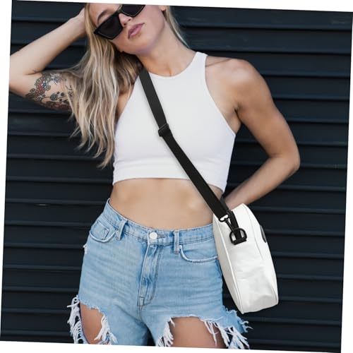 BESTYASH Damen Umhängetasche Weiß Kleine Schultertasche Multifunktional Mit Viel Stauraum Für Alltag Schule Und Freizeit Stilvoller Messenger Bag Für Frauen von BESTYASH