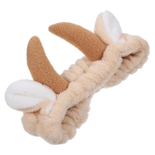 BESTYASH Decoratives Haarband für Gesichtswäsche Elastisches Damen Stirnband mit Einzigartigem Kuhhorn Design für Makeup und Pflege für Tägliche Routine von BESTYASH