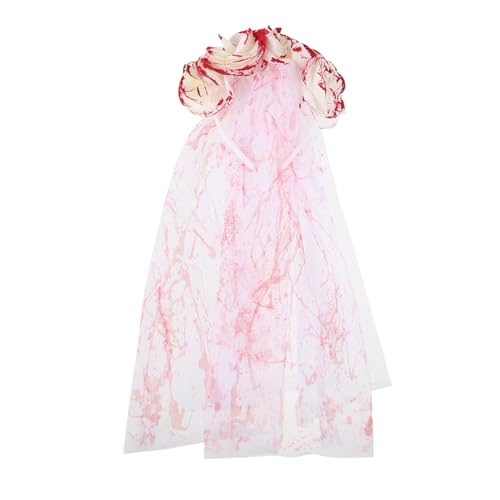 BESTYASH Halloween Blumenkrone Haarband Mit Schleier Für Damen Geisterbraut Kostümzubehör Einzigartiger Kopfschmuck Mit -effekt Für Halloween-feiern Und Geisterfestivals Robust Und von BESTYASH