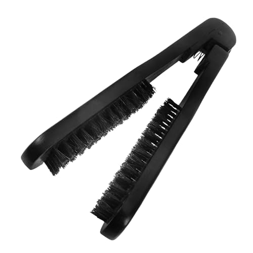 BESTYASH Doppelseitige Haarglätter Bürste Mit Kamm Glättungskamm Für Lockiges Haar Antistatisch Design Tragbar Und Handlich Für Männer Und Frauen von BESTYASH