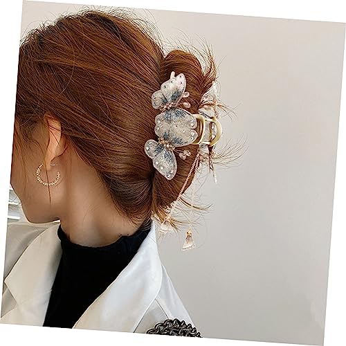 BESTYASH Doppelte Schmetterling Haarklammer mit Quaste Große Robuste Haarspange aus Kupferlegierung für Dickes und Modischer Haarschmuck für Damen und Mädchen Vielseitig Verwendbar bei von BESTYASH