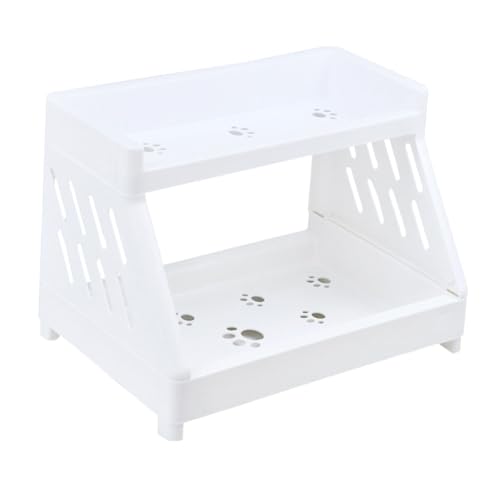 BESTYASH Dual Layer Kosmetik Organizer Regal Hohlraum Aufbewahrungsständer Wasserdichtes Badezimmer Ablagefach für Schmuck Schreibwaren und Haushaltsgegenstände Platzsparend und Praktisch von BESTYASH